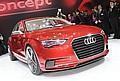 Beim im Genf präsentierten Showcar Audi A3 concept besteht beispielsweise der Rahmen des Singleframe-Grills bereits aus kohlenstofffaser-verstärktem Kunststoff (CFK). Foto: UnitedPictures/Auto-Reporter.NET 